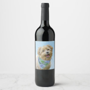 Étiquette Pour Bouteilles De Vin Glen of Imaal Terrier Peinture - Art original Chie