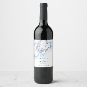 Étiquette Pour Bouteilles De Vin Gloucester MA Destination Mariage élégant