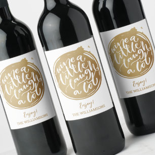 Étiquette Pour Bouteilles De Vin Gold Wine Lover