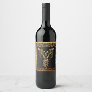 Étiquette Pour Bouteilles De Vin Golden Phoenix Elégance