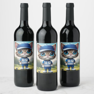 Étiquette Pour Bouteilles De Vin Golf Cat