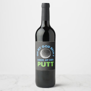 Étiquette Pour Bouteilles De Vin Golf - Oh Mon Dieu Becky
