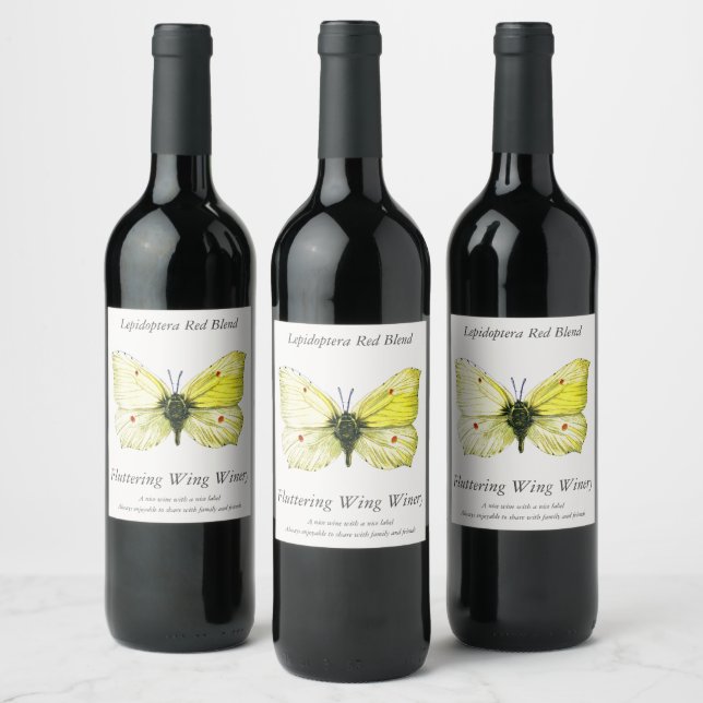 Étiquette Pour Bouteilles De Vin Gonepteryx rhamni (Bouteilles)