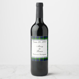 Étiquette Pour Bouteilles De Vin Gordon Scottish Mariage Étiquette de vin
