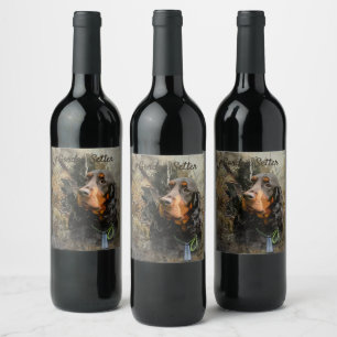 Étiquette Pour Bouteilles De Vin Gordon Setter