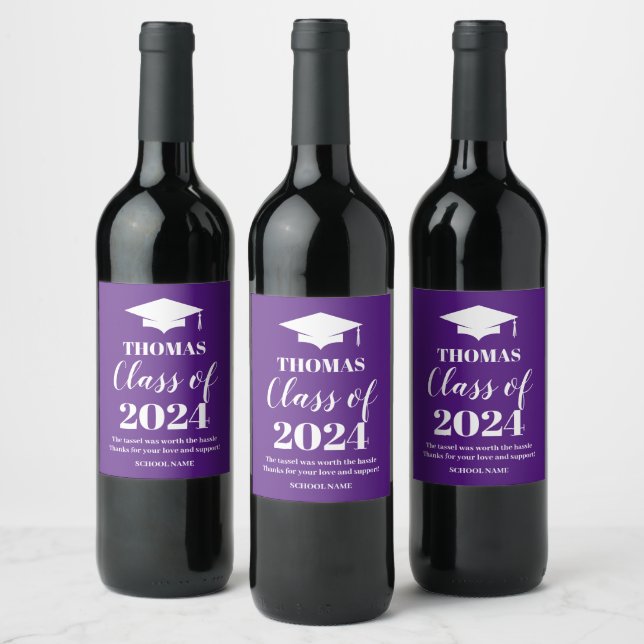 Étiquette Pour Bouteilles De Vin Graduation wine label (Bouteilles)