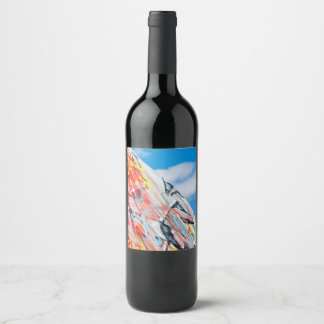 Étiquette Pour Bouteilles De Vin graffiti de planète