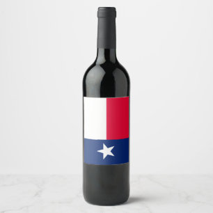 Étiquette Pour Bouteilles De Vin Graphique d'indicateur d'état Texas dynamique sur