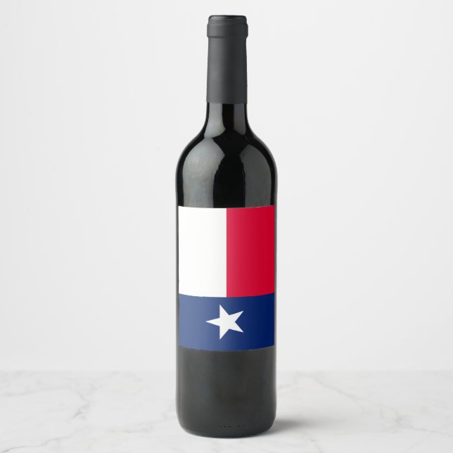 Étiquette Pour Bouteilles De Vin Graphique d'indicateur d'état Texas dynamique sur  (Devant)