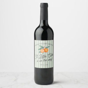 Étiquette Pour Bouteilles De Vin Green Little Cutie Sur Le Chemin Baby shower Favor