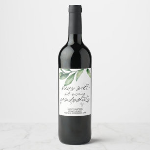 Étiquette Pour Bouteilles De Vin Grossesse Faire-part grand-parents