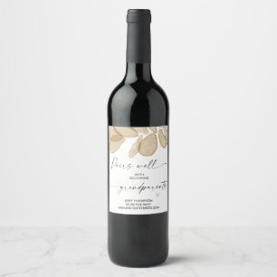 Étiquette Pour Bouteilles De Vin Grossesse Faire-part grand-parents