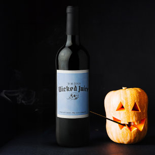 Étiquette Pour Bouteilles De Vin Grunge Retro Black Halloween Party