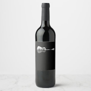 Étiquette Pour Bouteilles De Vin Guitare Lover Guitare et cadeau naturel