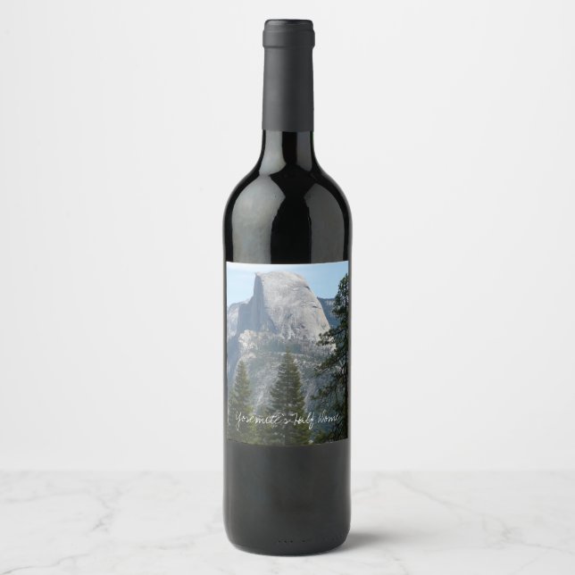 Étiquette Pour Bouteilles De Vin Half Dome depuis Panorama Trail I (Devant)