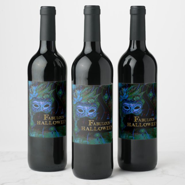 ÉTIQUETTE POUR BOUTEILLES DE VIN HALLOWEEN (Bouteilles)