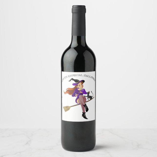 Étiquette Pour Bouteilles De Vin Halloween Edición especilal, pruebalo esquisito (Devant)