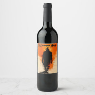 Étiquette Pour Bouteilles De Vin Halloween Graphic - 1960 Poster Vibes