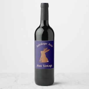 Étiquette Pour Bouteilles De Vin Halloween Jackalope Trace ou traitement personnali