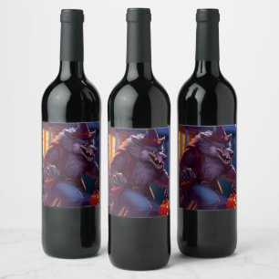 Étiquette Pour Bouteilles De Vin Halloween/loup-garou/automne/automne
