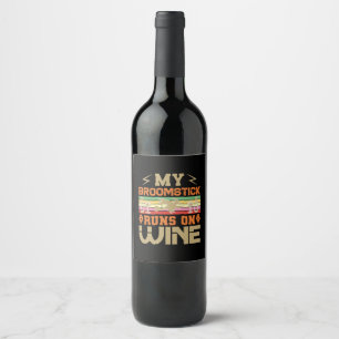Étiquette Pour Bouteilles De Vin Halloween My Broomstick