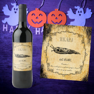 Étiquette Pour Bouteilles De Vin Halloween pothécaire vintage sol Fluge