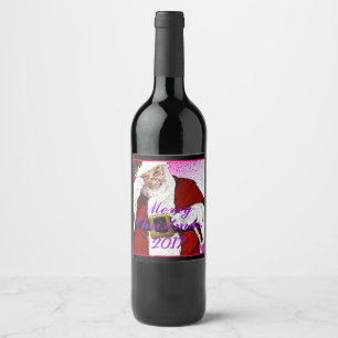 Étiquette Pour Bouteilles De Vin HAMbWG - Étiquette de bouteilles de vin - Père Noë