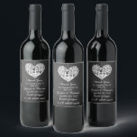 Étiquette Pour Bouteilles De Vin Hanging Heart Tree Chalkboard Mariage Collection<br><div class="desc">Célébrez dans le style avec ces élégants étiquettes de bouteilles de vin mariages de style vintage. La conception est facile à personnaliser avec votre propre libellé et des articles mariages correspondants peuvent être trouvés dans la collection.</div>