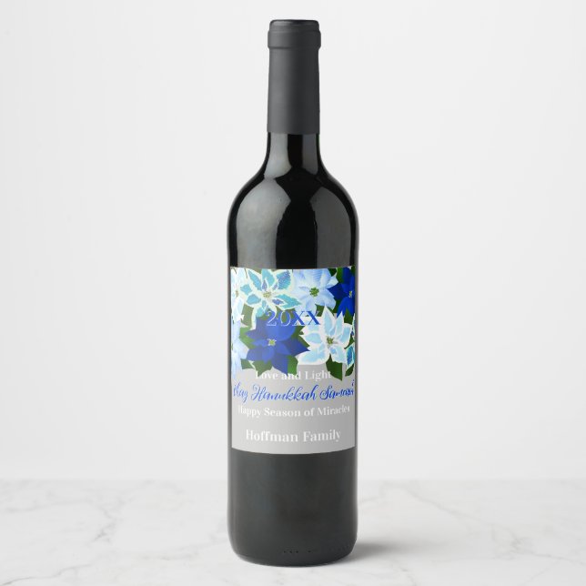 Étiquette Pour Bouteilles De Vin Hanoukka (Devant)