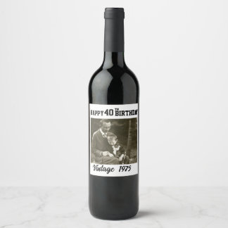 Étiquette Pour Bouteilles De Vin Happy Birthday (Wine Label)