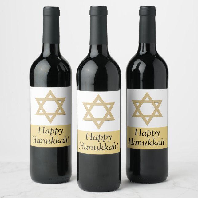 Étiquette Pour Bouteilles De Vin Happy Hanoukka vigneron (Bouteilles)
