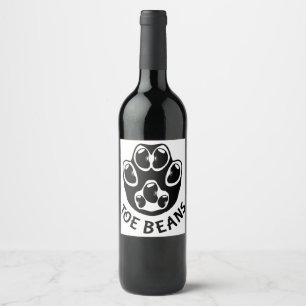 Étiquette Pour Bouteilles De Vin Haricots des Orteils - Haricots Noirs