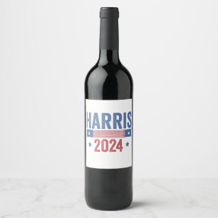 Étiquette Pour Bouteilles De Vin Harris Pour Président Élections Démocrates América