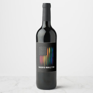 Étiquette Pour Bouteilles De Vin Harris Walz 2024 Election Kamala Tim Waltz LGBT