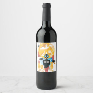 Étiquette Pour Bouteilles De Vin Heure d'été