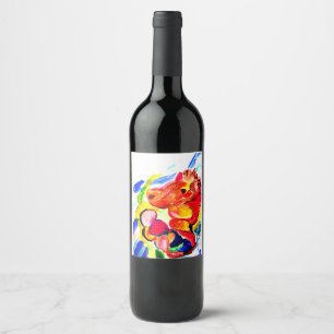 Étiquette Pour Bouteilles De Vin Hippocampe charmant
