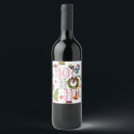 Étiquette Pour Bouteilles De Vin HO HO HO Christmas Bottle Doodart<br><div class="desc">Amusante et belle bouteille de Noël avec texte écrit que vous pouvez changer comme il vous convient. Vous êtes invités à visiter mon magasin pour des produits plus beaux.</div>