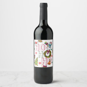 Étiquette Pour Bouteilles De Vin HO HO HO Christmas Bottle Doodart