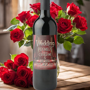 Étiquette Pour Bouteilles De Vin Hollywood Movie Red Carpet Premiere Mariage
