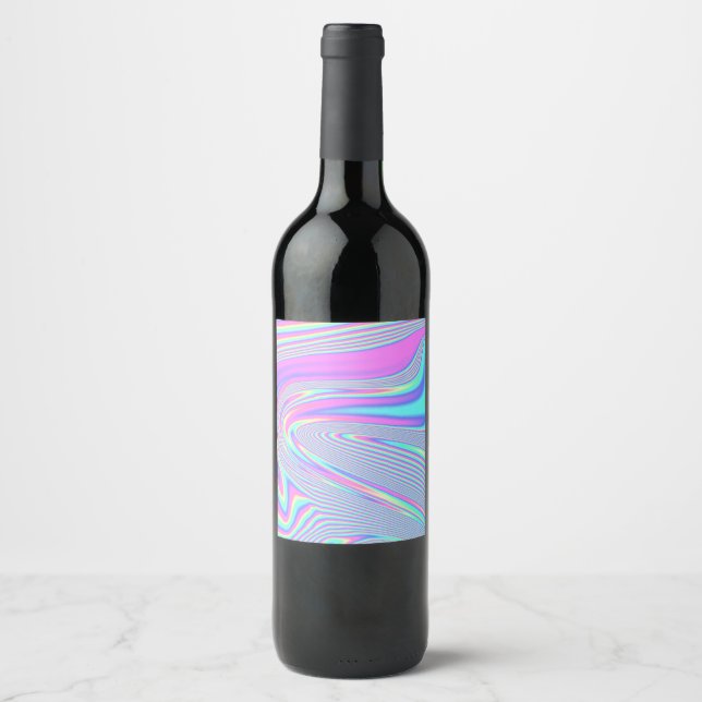 Étiquette Pour Bouteilles De Vin Holographique (Devant)