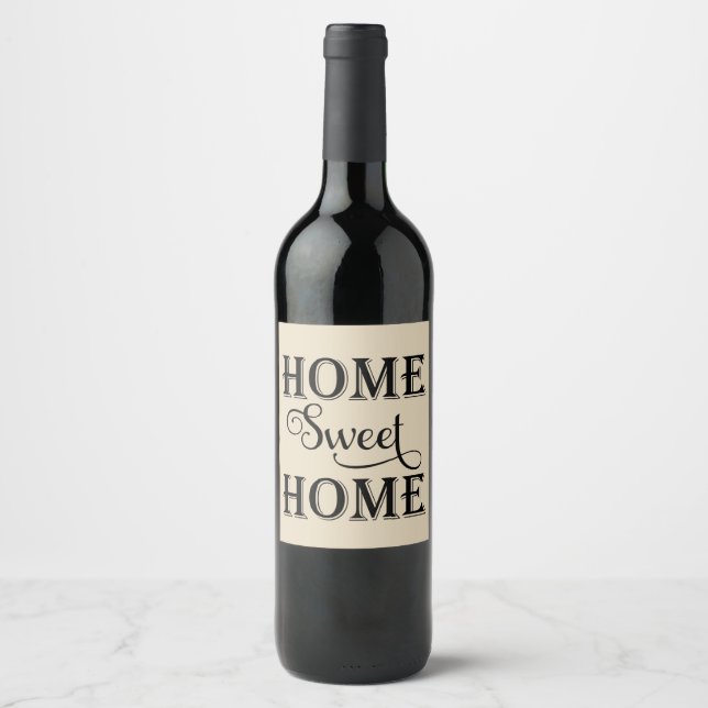 Étiquette Pour Bouteilles De Vin Home Sweet Home (Devant)