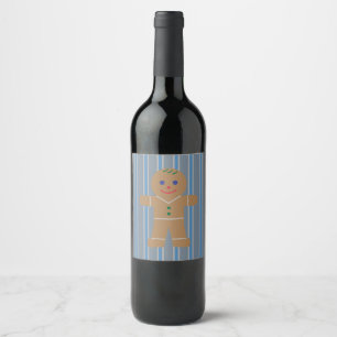 Étiquette Pour Bouteilles De Vin Homme en pain d'épices drôle et fantaisiste