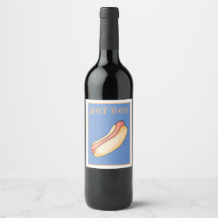 Étiquette Pour Bouteilles De Vin Hot dog