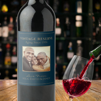 Étiquette Pour Bouteilles De Vin Humoristique Vintage papa ou grand-père Style trad