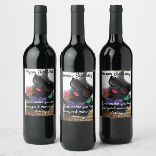 Etiquettes Anniversaire Drole Des Pour Bouteilles De Vin Et De Champagne Zazzle Fr
