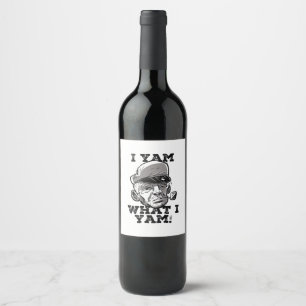 Étiquette Pour Bouteilles De Vin I Yam What I Yam Classic Meme Design