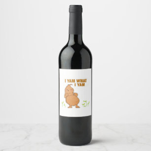 Étiquette Pour Bouteilles De Vin I Yam What I Yam Trendy Basic
