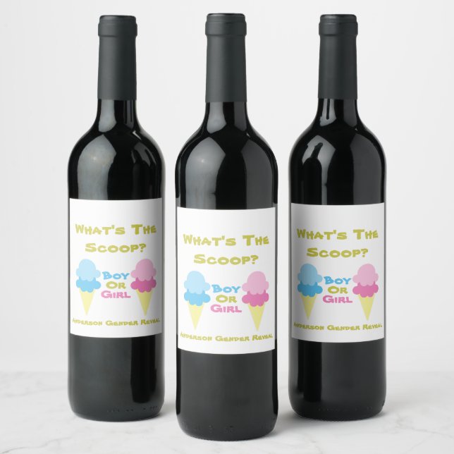 Étiquette Pour Bouteilles De Vin Ice Cream (Bouteilles)