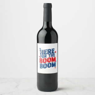 Étiquette Pour Bouteilles De Vin Ici pour The Boom 4 juillet Fête patriotique 