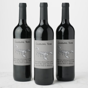 Étiquette Pour Bouteilles De Vin Icône Scorpion